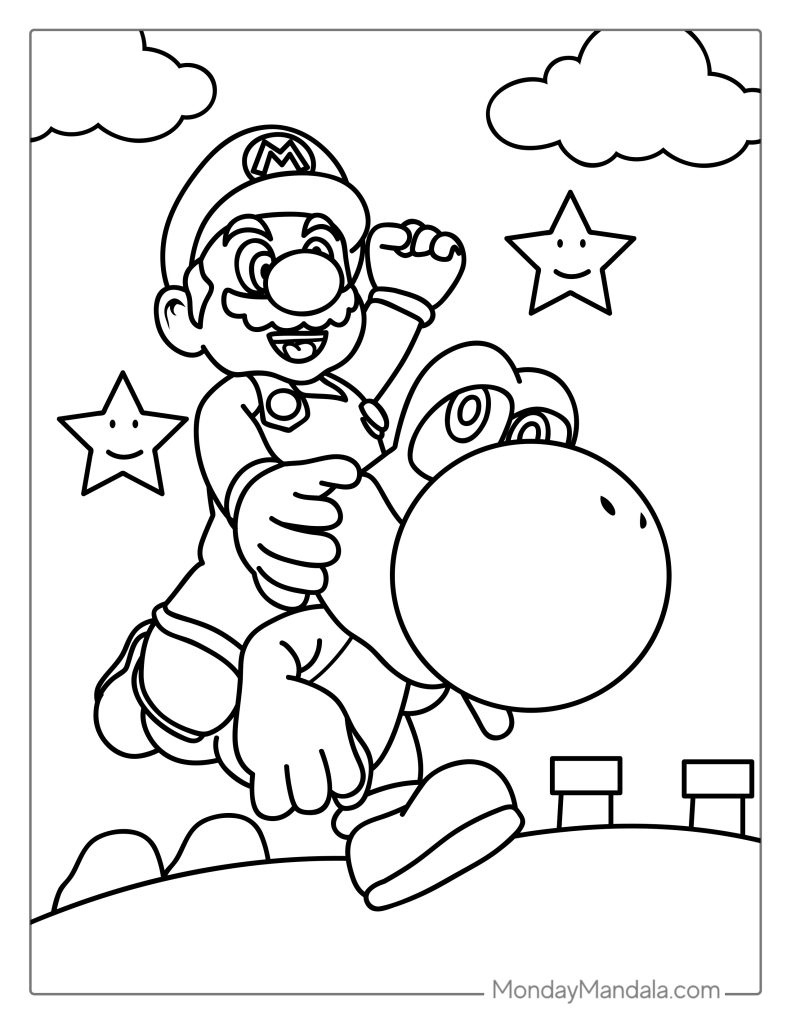 Mario Printable Coloring Sheets FREE Printables