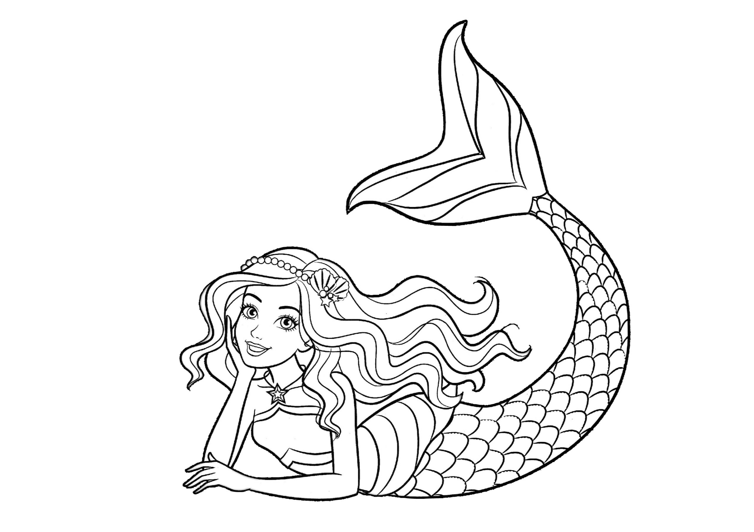 Mermaid Printable Coloring Sheets