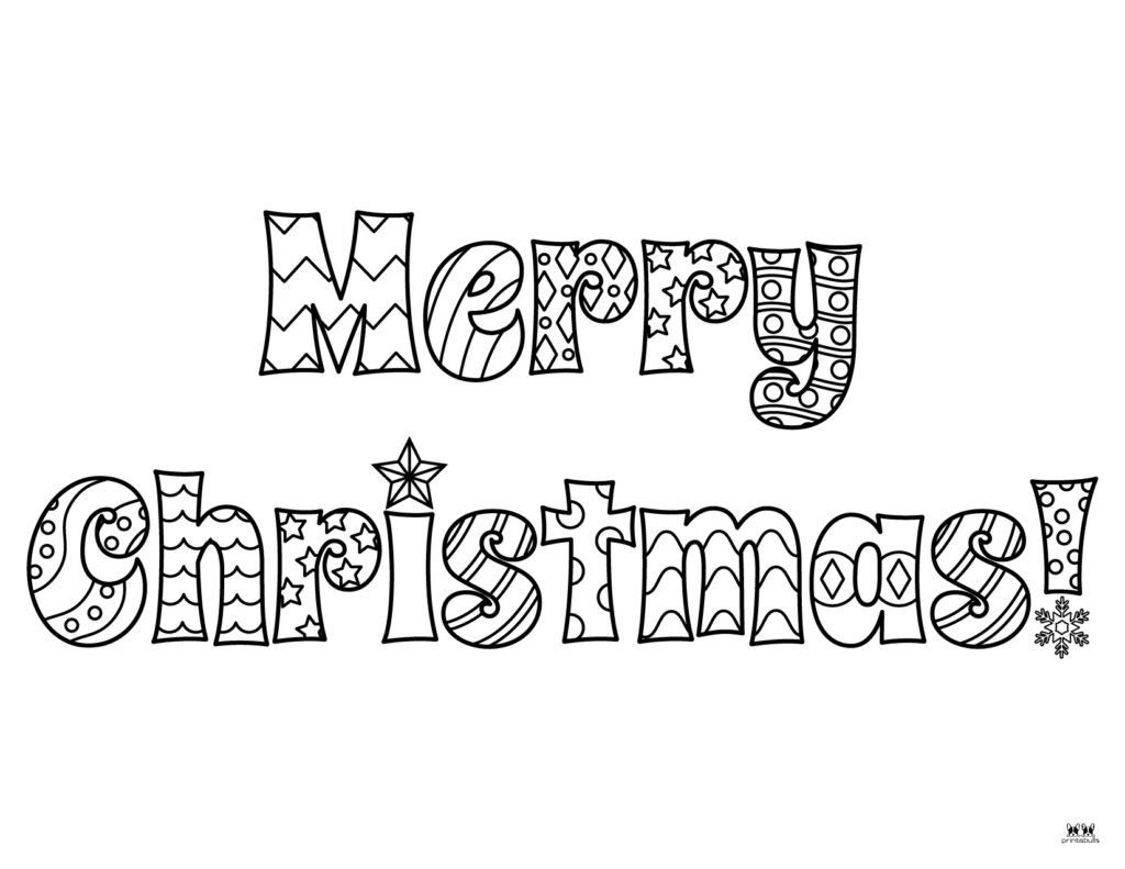 Merry Christmas Coloring Pages FREE Printables Printabulls