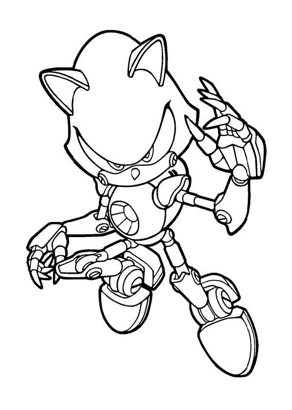 Metal Sonic Hedgehog Robotic Doppelganger Printable Coloring Sheets For
