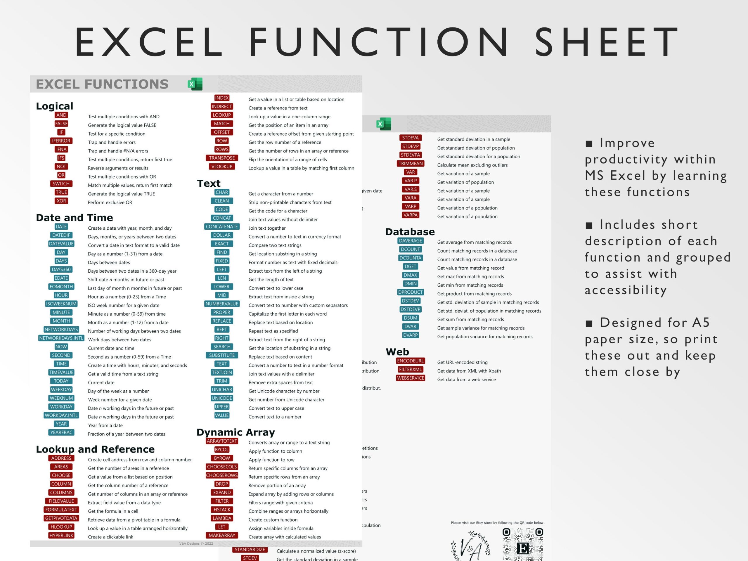 Microsoft Excel Shortcuts Printable Excel Cheat Sheet