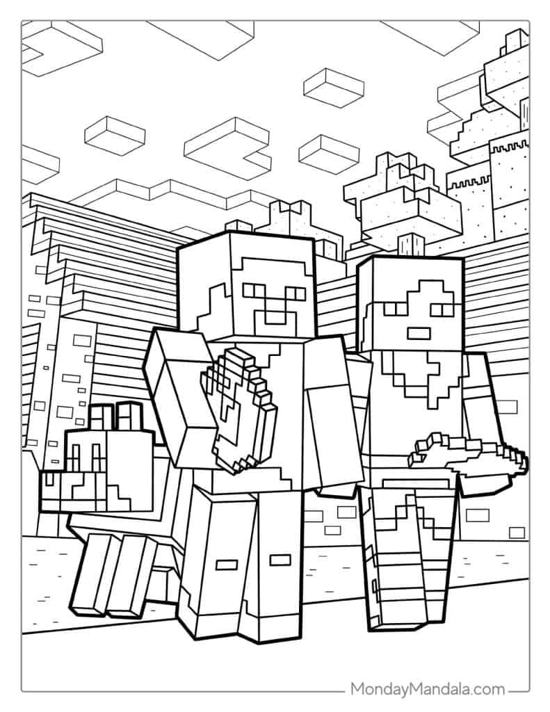 Minecraft Coloring Sheets Free Printable Pdf Infoupdate