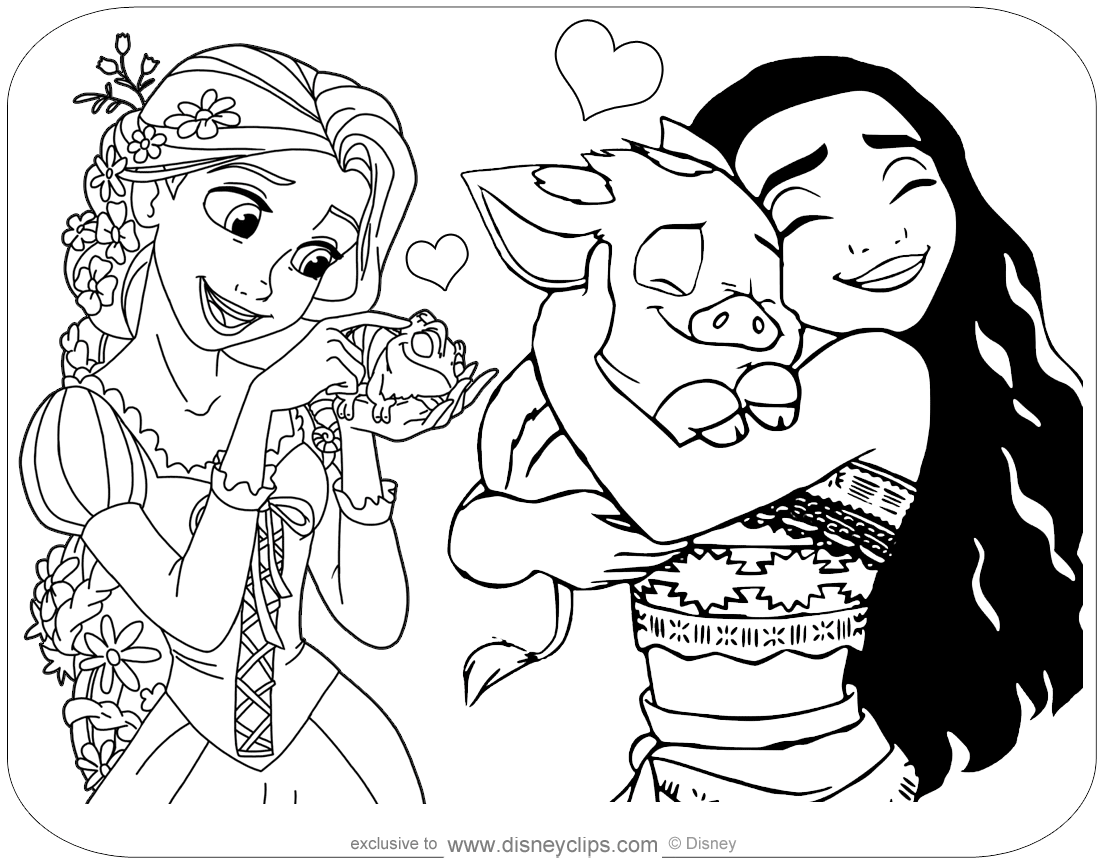 Moana Disney Princess Coloring Pages Coloring Pages