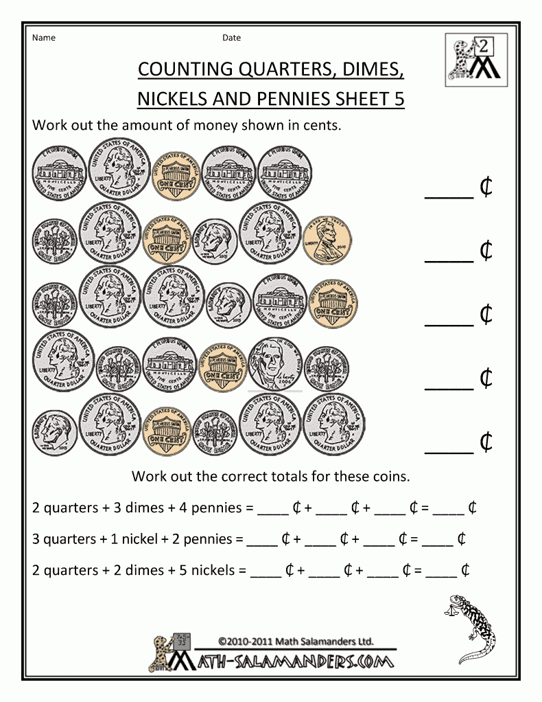 Money Math Sheets Printable Printable Word Searches