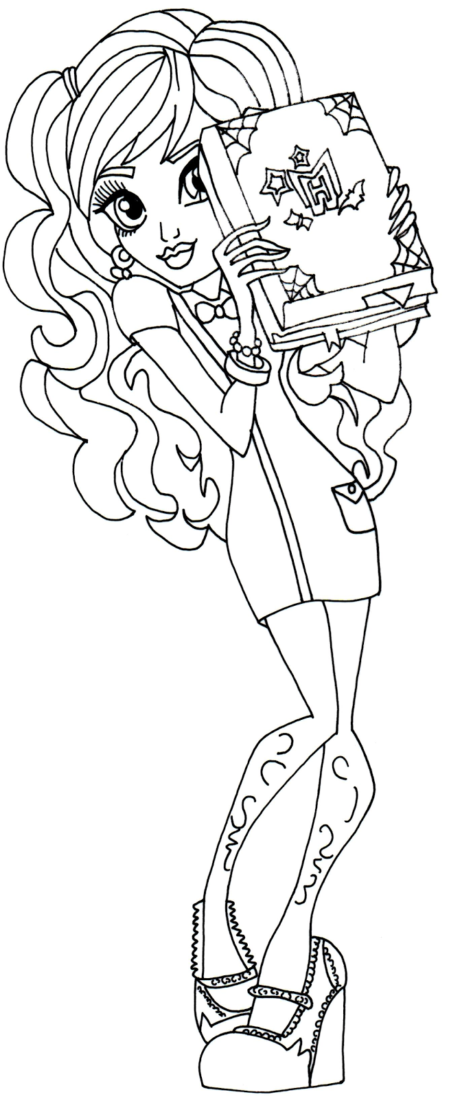 Monster High Twyla Scaremester Monster Coloring Pages Coloring Pages 