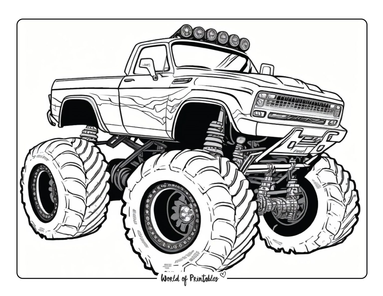 Monster Truck Coloring Pages World Of Printables