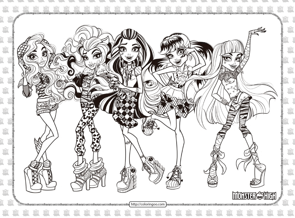 New Printable Monster High Coloring Pages You Can Download Or Print