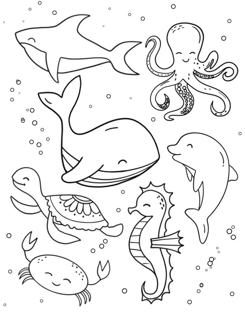Ocean Coloring Sheets Printable Printable Calendars AT A GLANCE