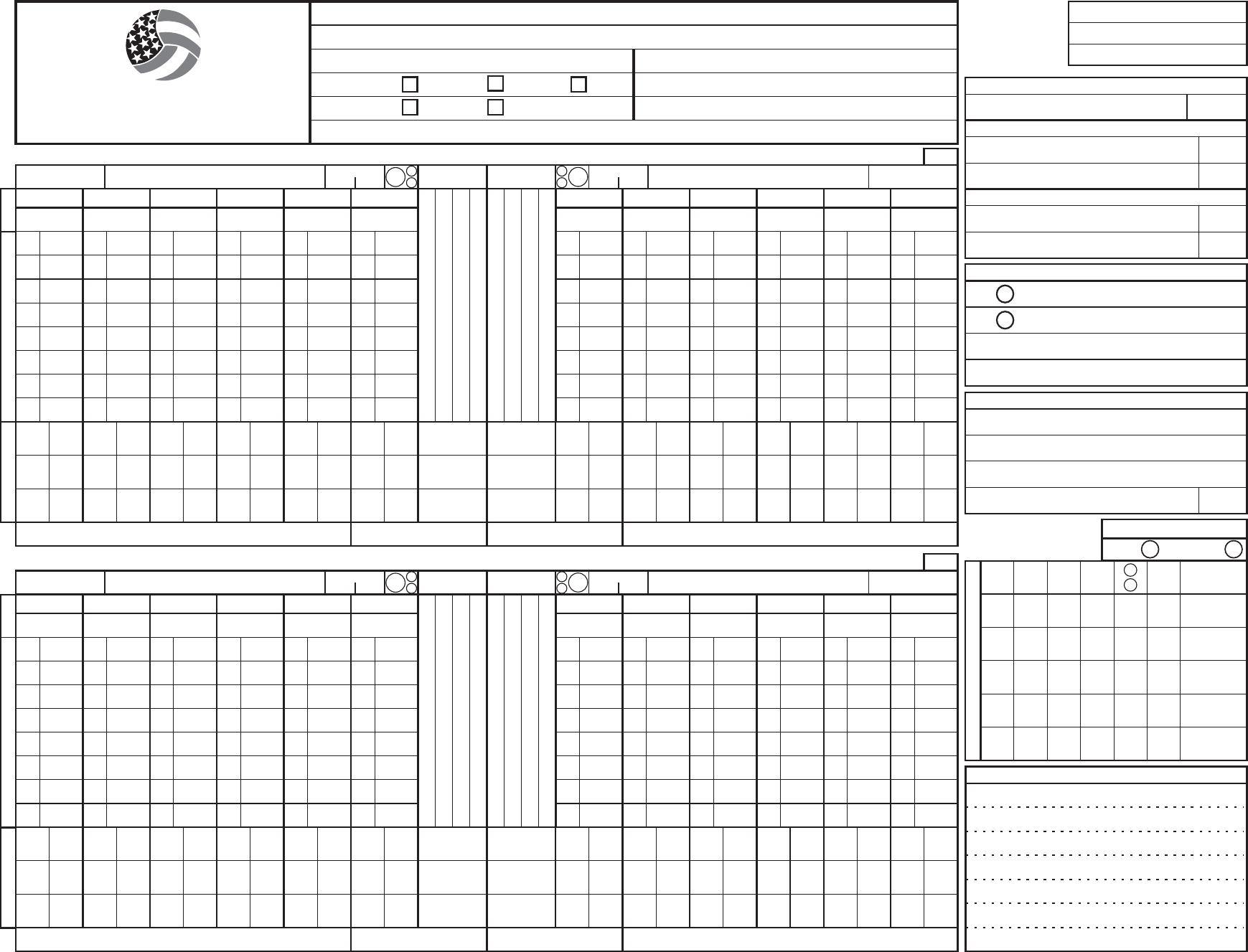 Official Volleyball Score Sheet USA Volleyball Edit Fill Sign Online 
