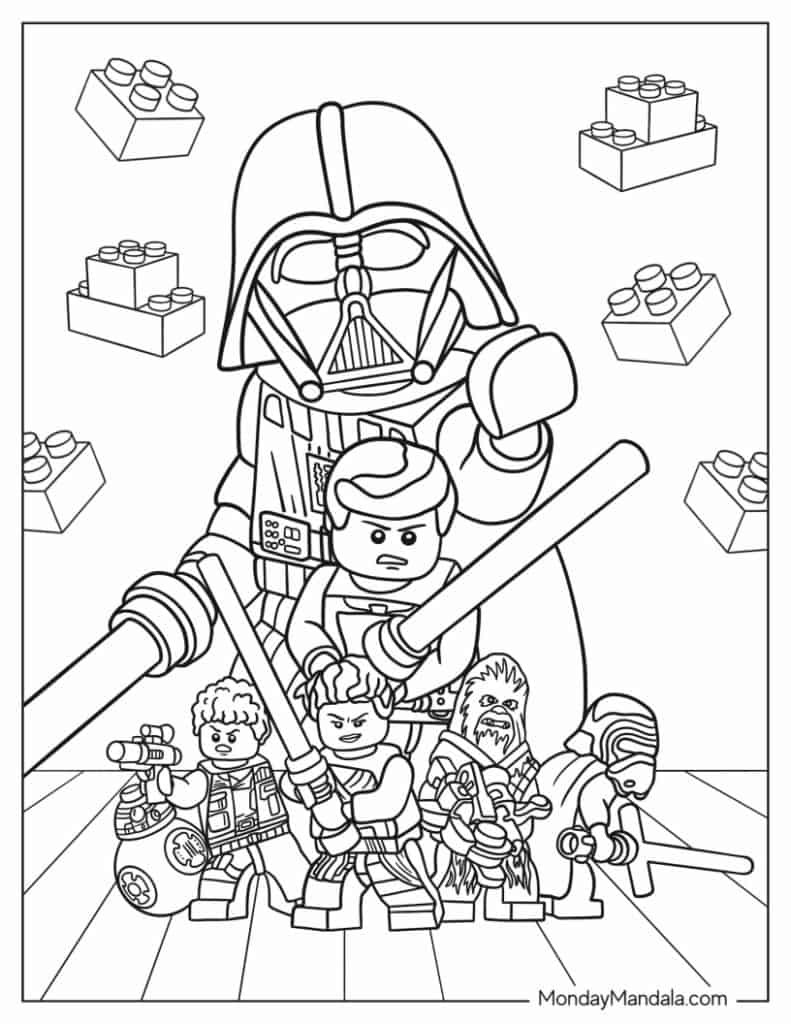 Original Lego Printables Coloring Sheets Free Coloring Sheet