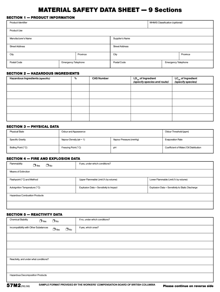 Osha Safety Data Sheets Pdf Fill Out Sign Online DocHub