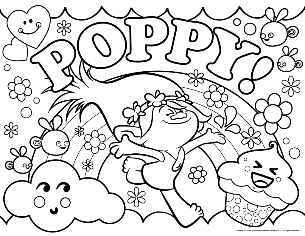Poppy Trolls Coloring Sheets Printable