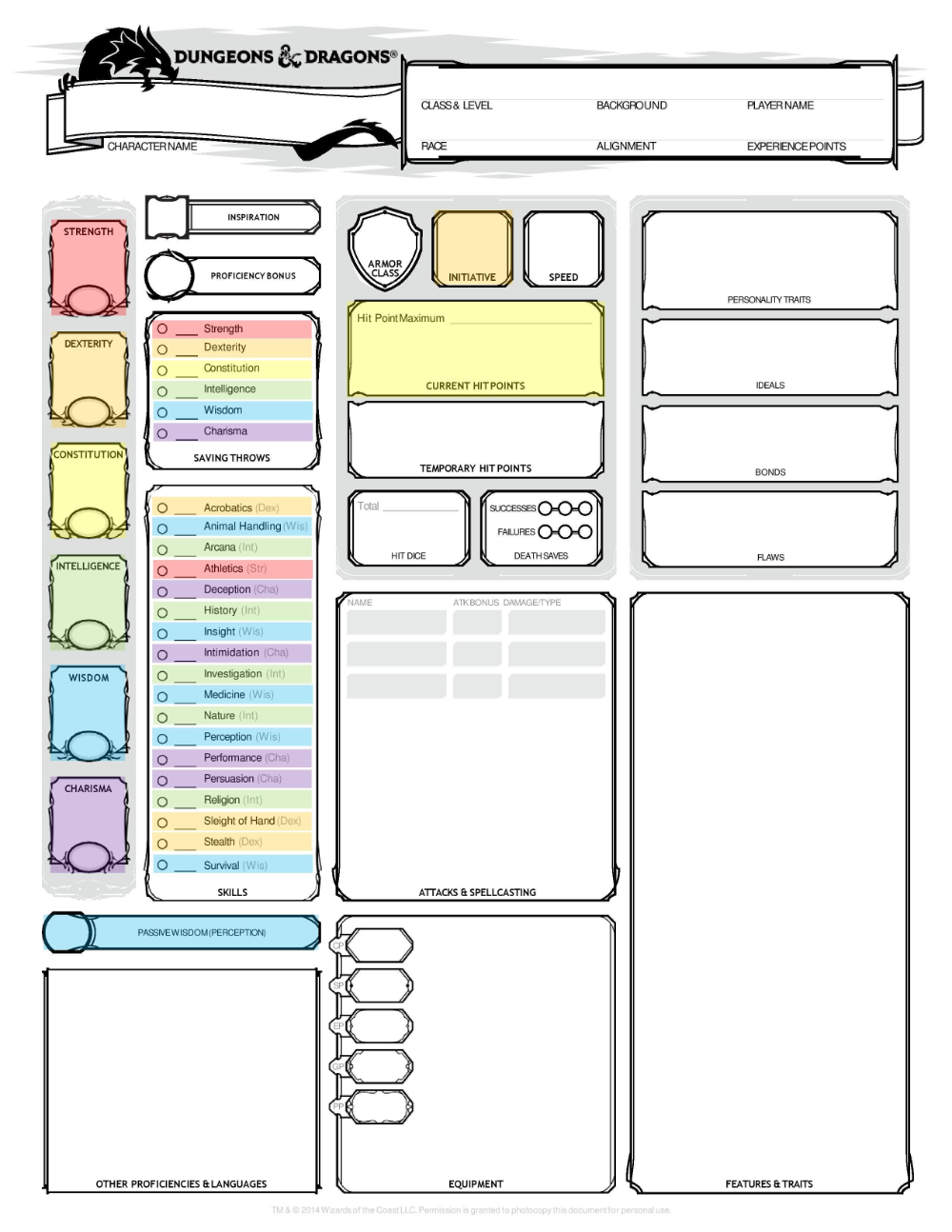 Potion Dnd Character Sheets D D 5e Ttrpg Printable Dnd Dnd Character 