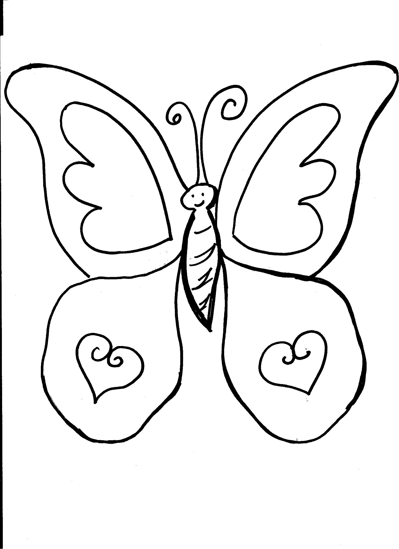 Preschool Printable Butterfly Coloring Pages Olfeev