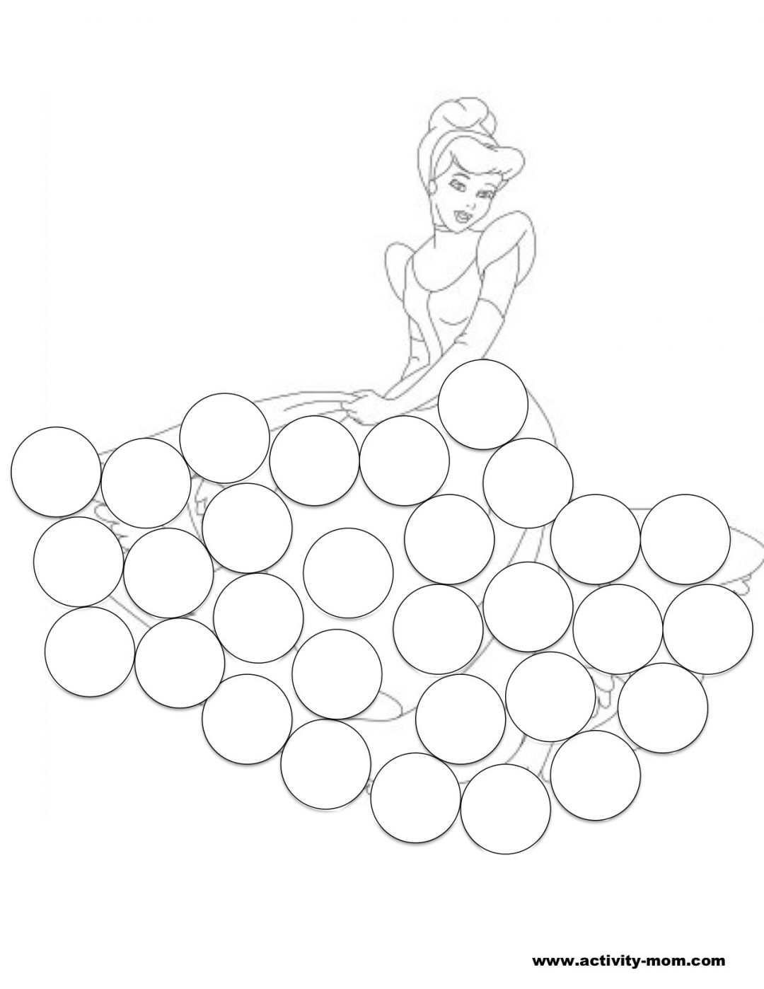 Princess Dot Marker Pages printable The Activity Mom