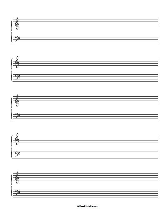 Print Piano Sheet Music 1 Free Printable