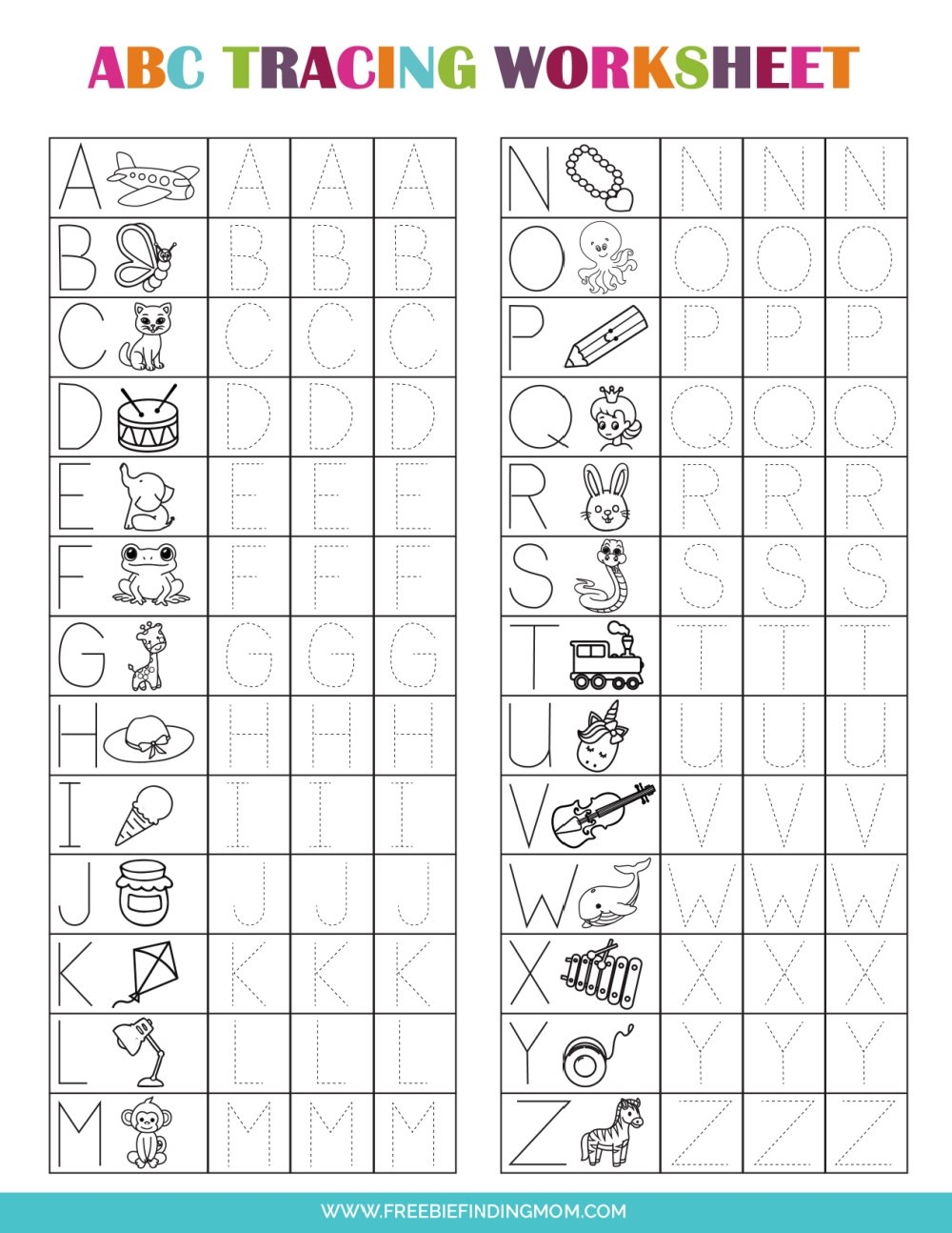 Printable Abc Tracing Printable NBKomputer