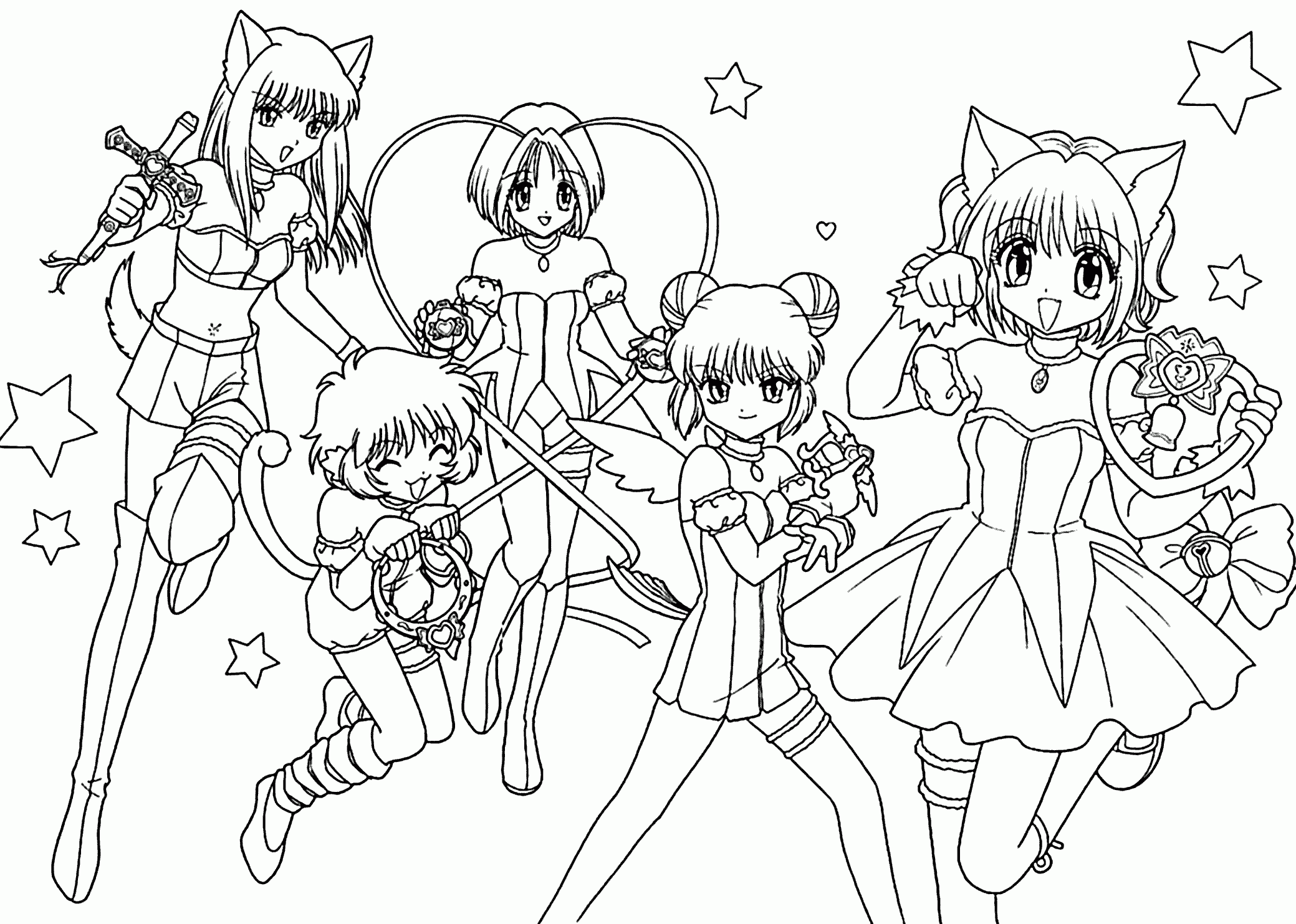 Printable Anime Coloring Sheets