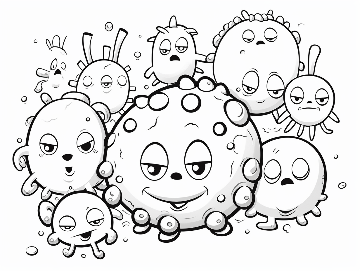 Printable Bacteria Coloring Sheet Coloring Page