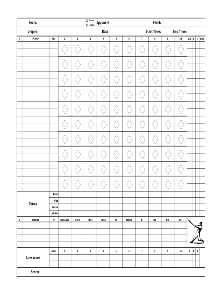 Printable Baseball Score Sheet Outlet Discount Clc cet edu