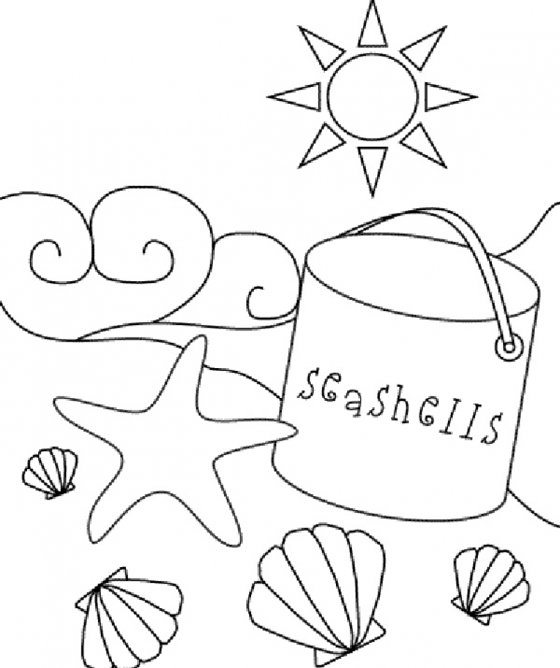 Printable Beach Coloring Sheets