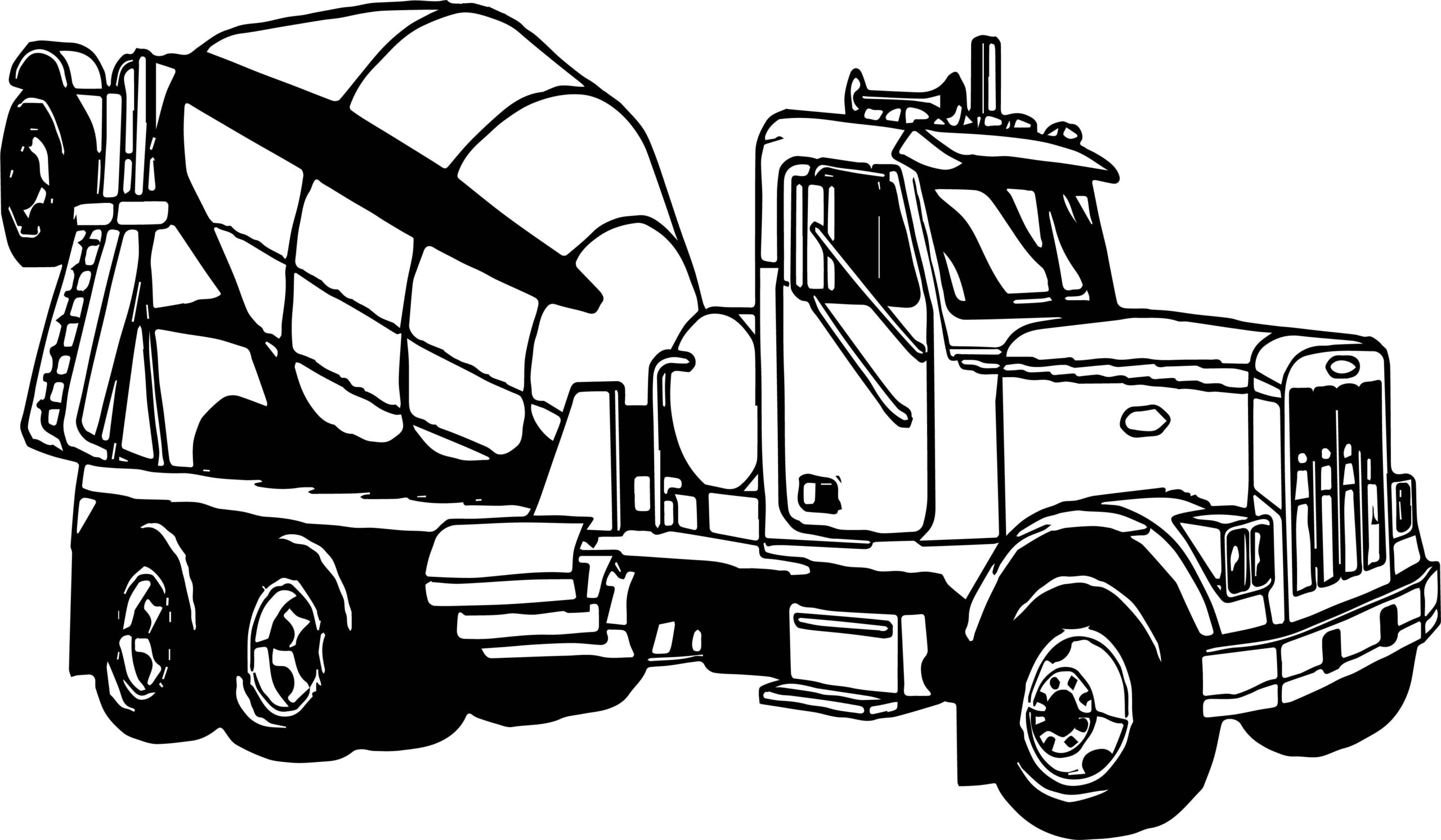 Printable Big Truck Coloring Pages
