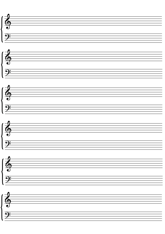 Printable Blank Piano Sheet Music