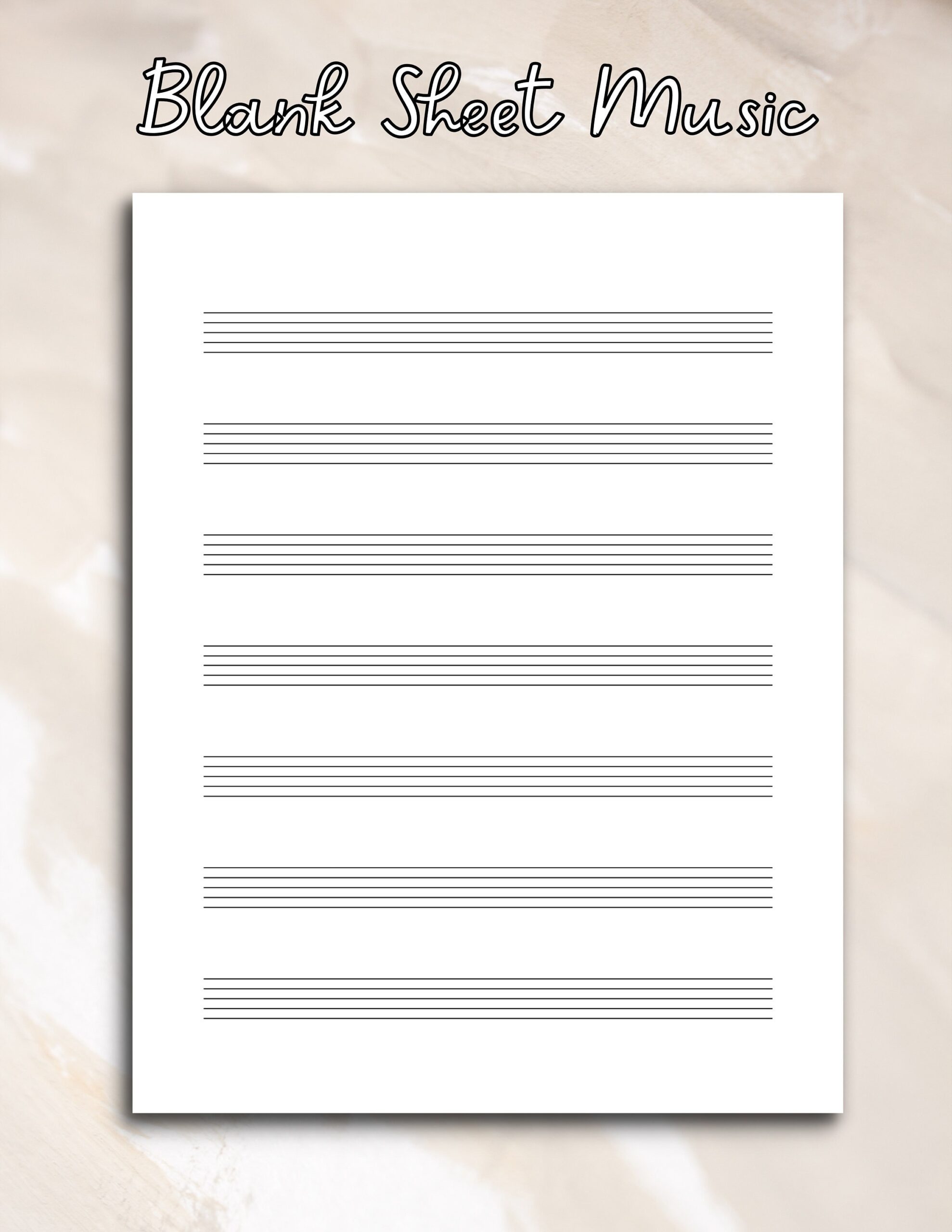 Printable Blank Sheet Music Etsy Worksheets Library