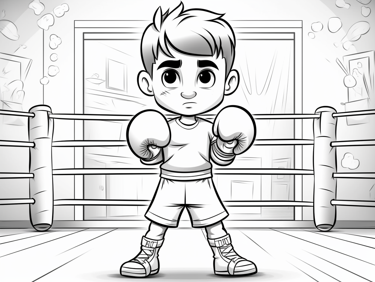 Printable Boxing Color Sheet Coloring Page