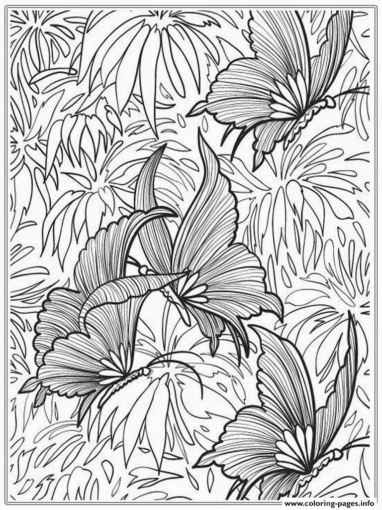 Printable Butterfly For Adults Coloring Page Printable