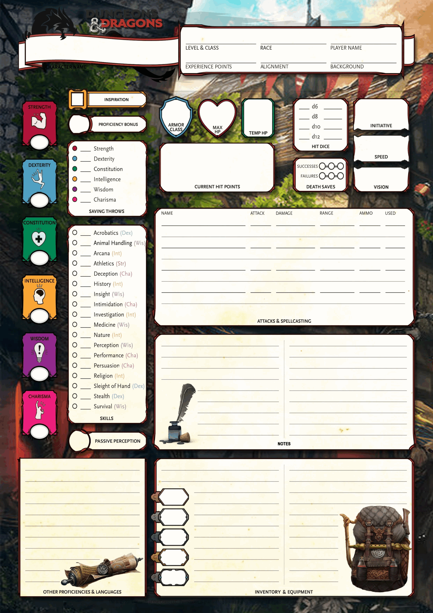 Printable Character Sheet