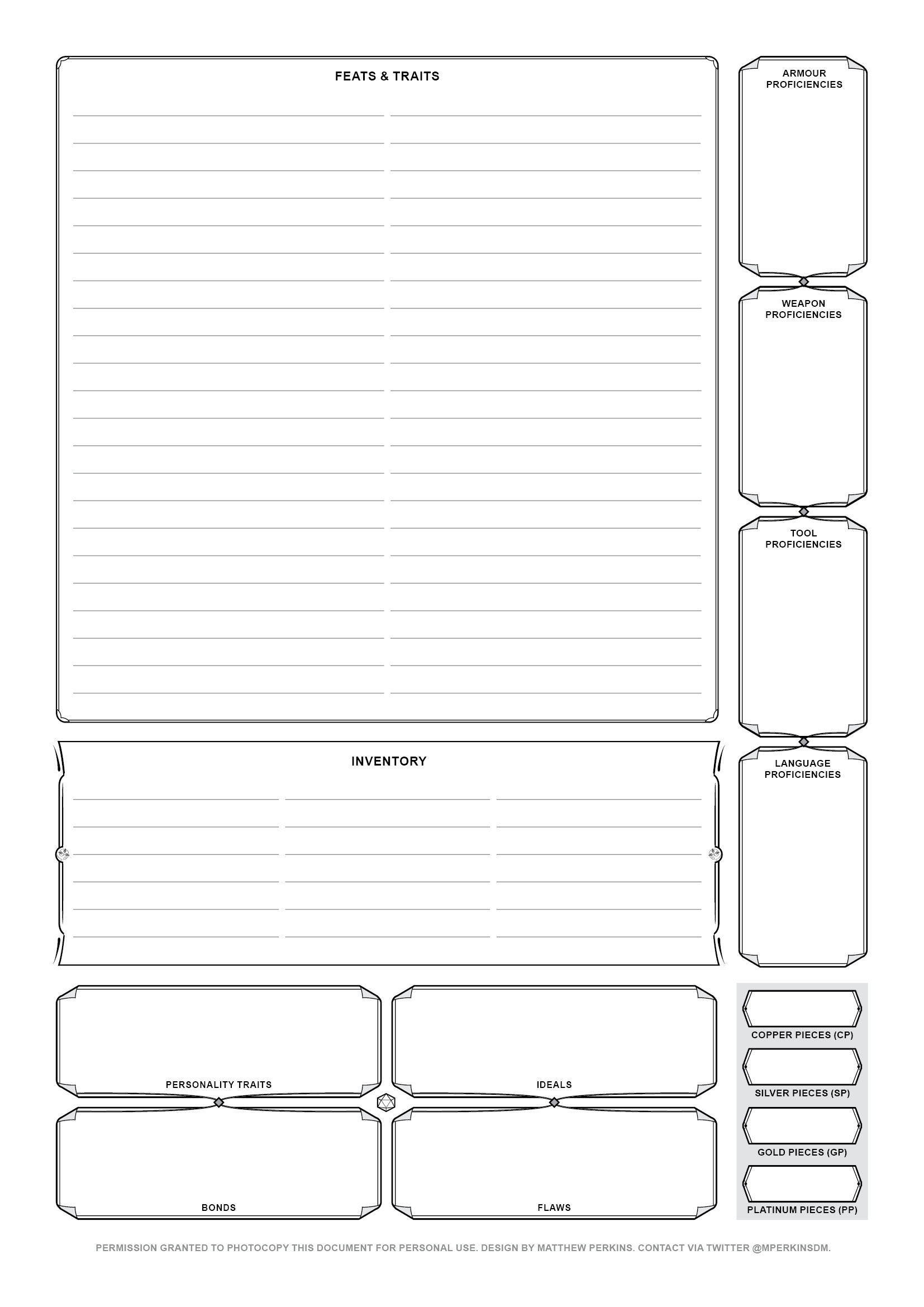 Printable Character Sheet 5e Prntbl concejomunicipaldechinu gov co