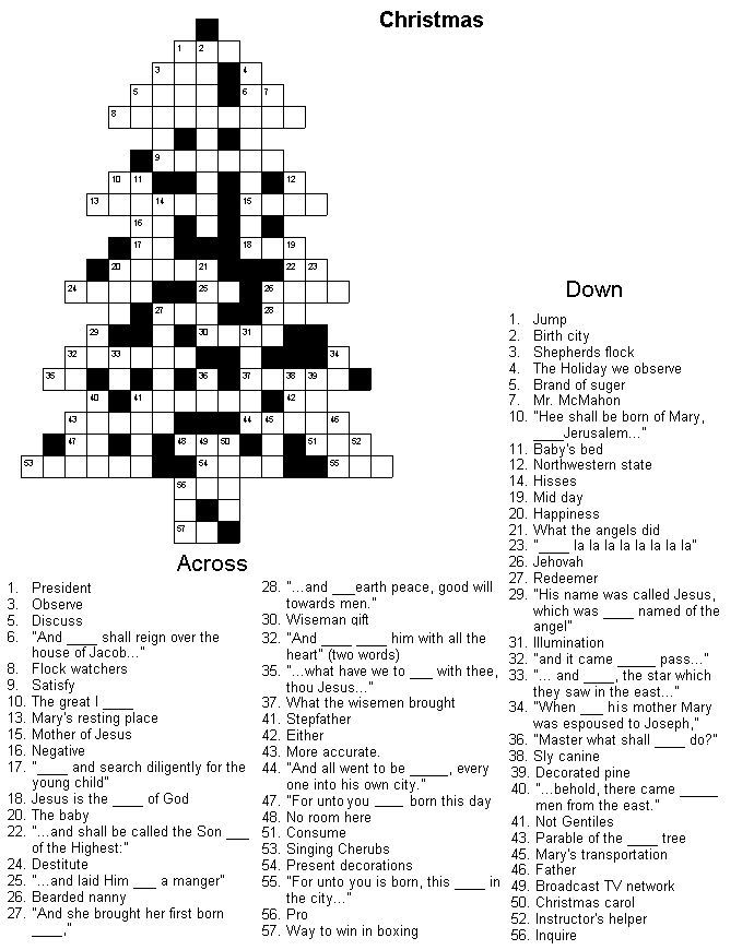 Printable Christmas Puzzles From Crossword Puzzles To Trivia From 