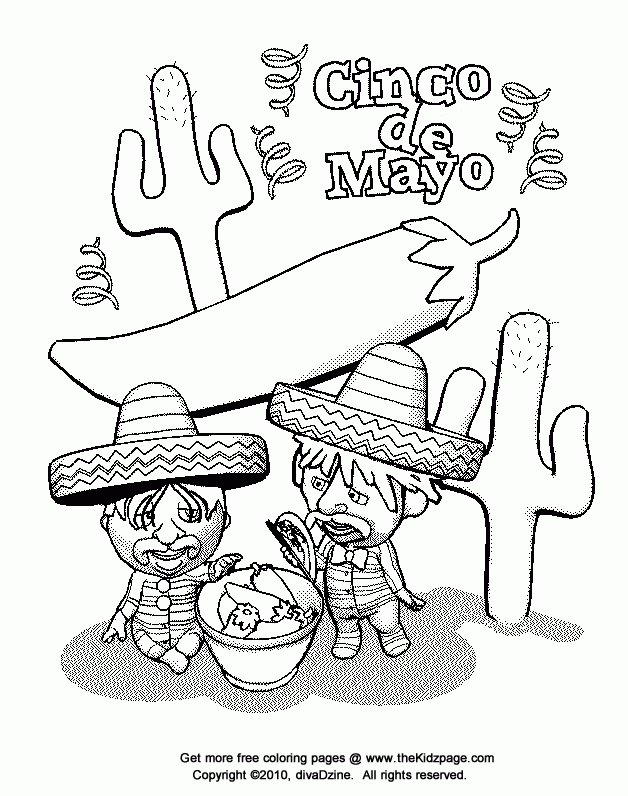 Printable Cinco De Mayo Coloring Pages Coloring Home