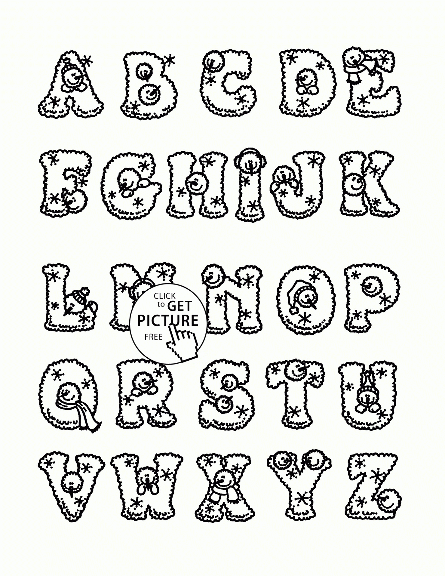 Printable Coloring Alphabet Coloring Pages