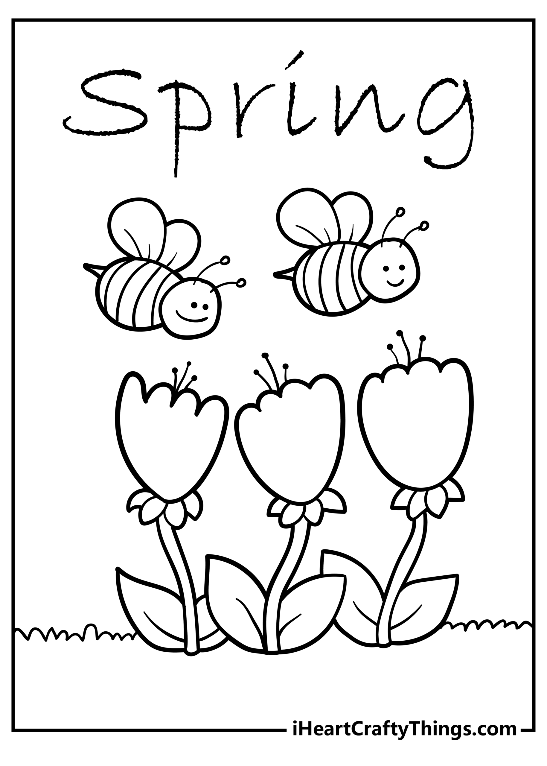 Printable Coloring Page Sheets Spring