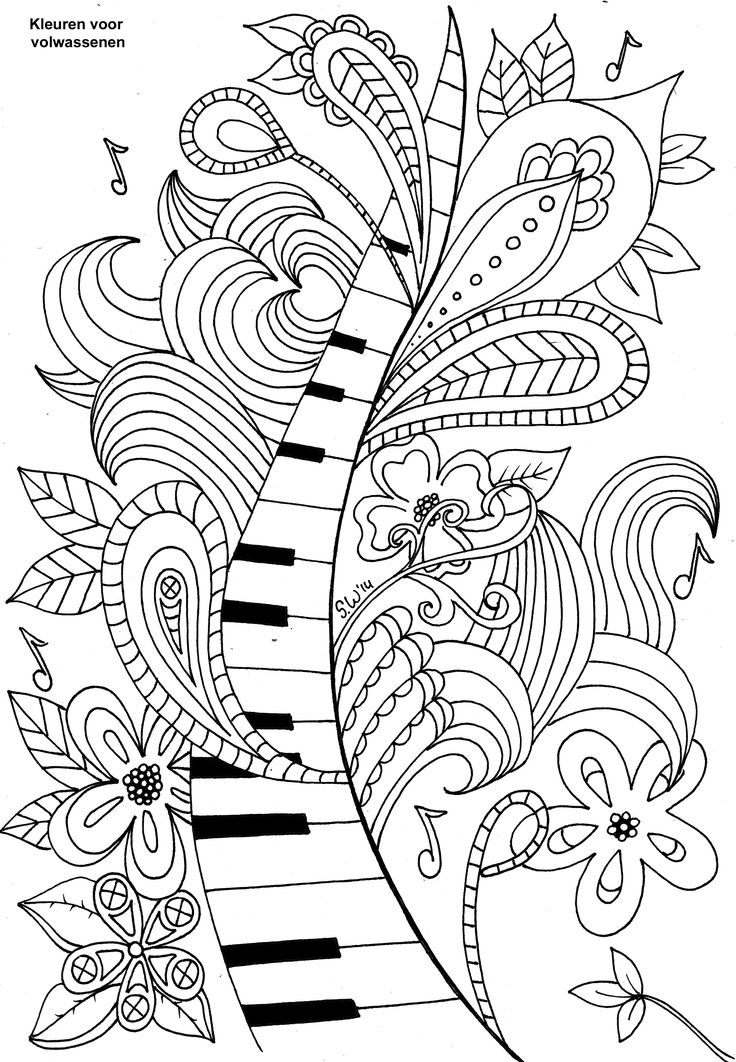 Printable Coloring Pages Music