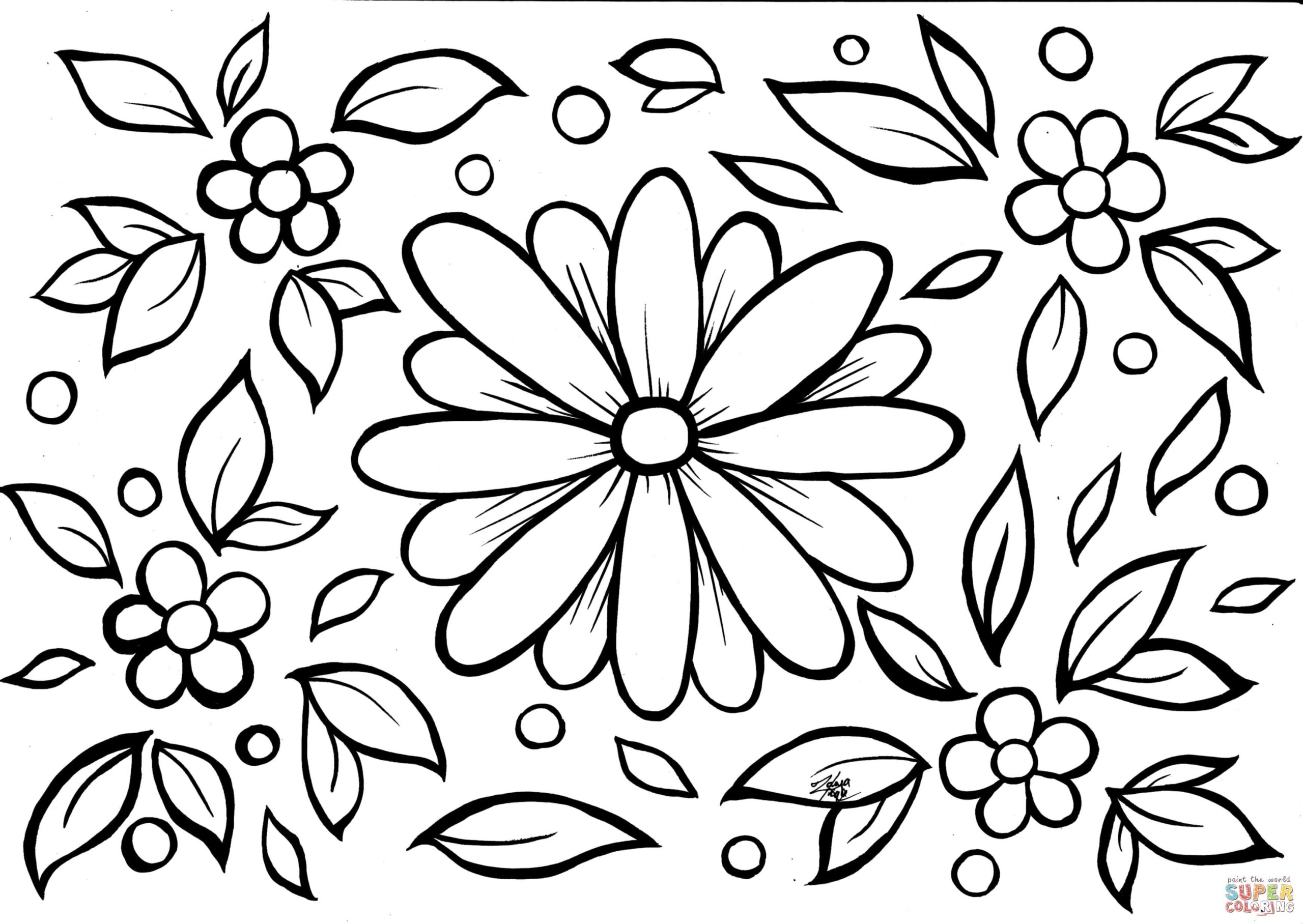 Printable Coloring Sheets Of Flowers Printable Word Searches
