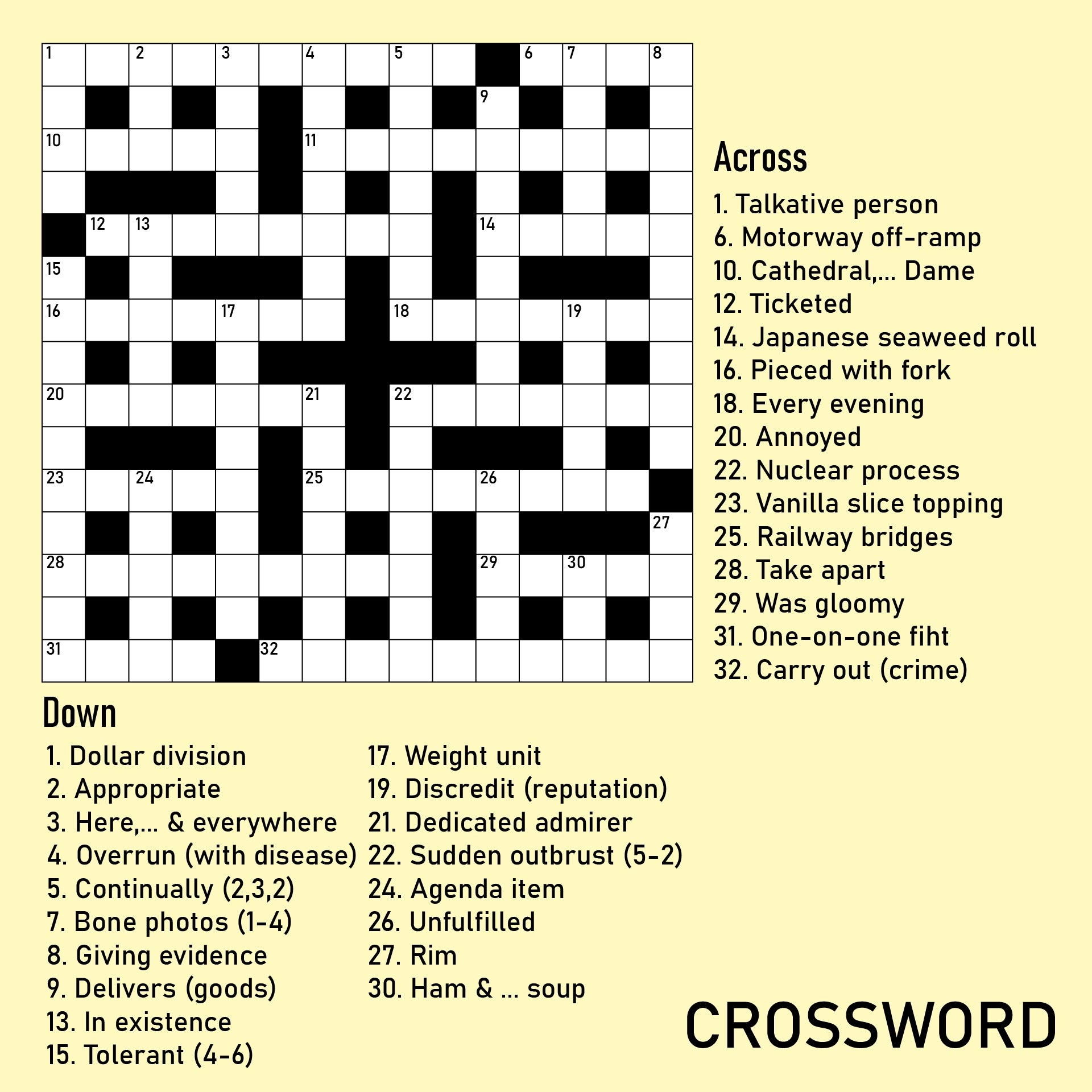 Printable Crossword Puzzles For Adults Printable Crossword Puzzles 