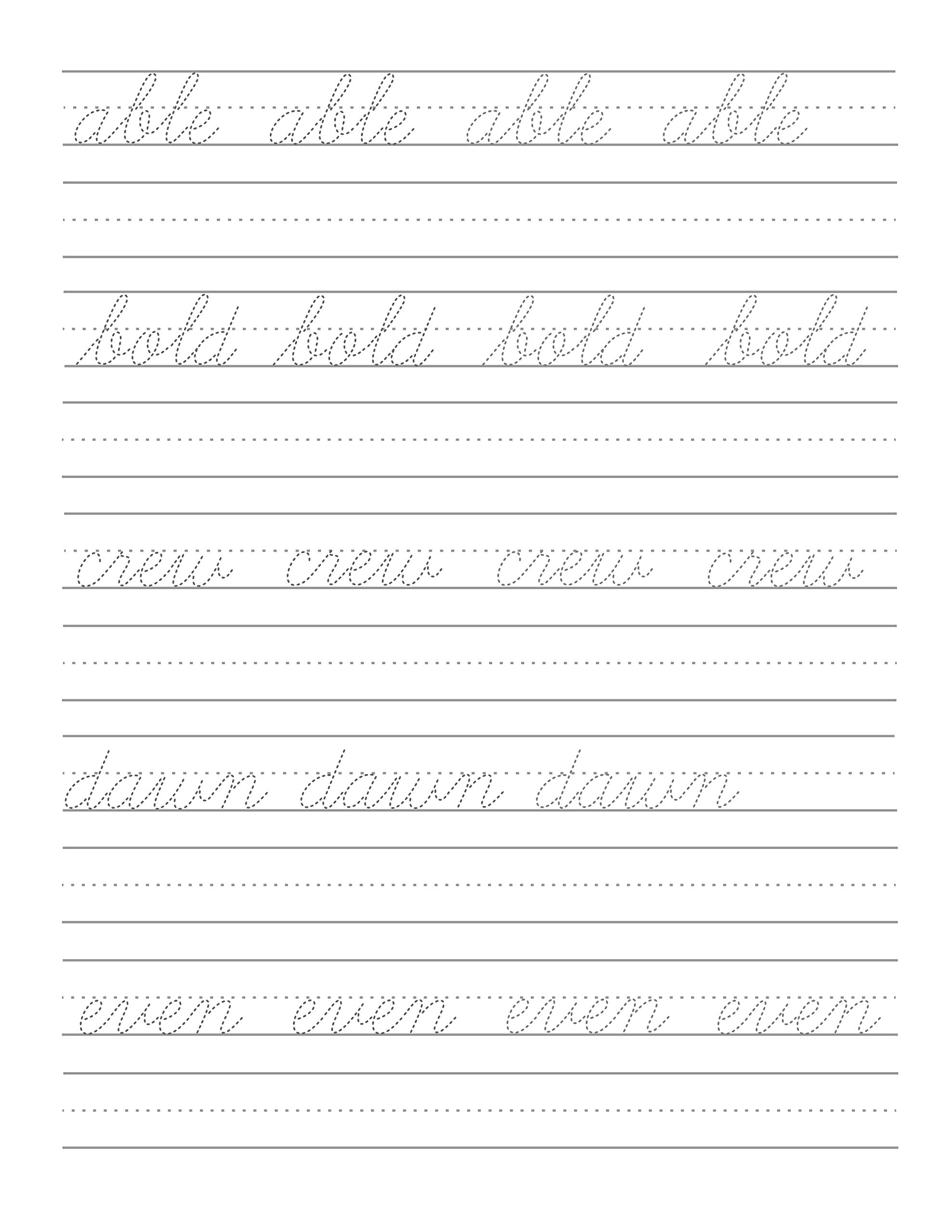 Printable Cursive Sheets