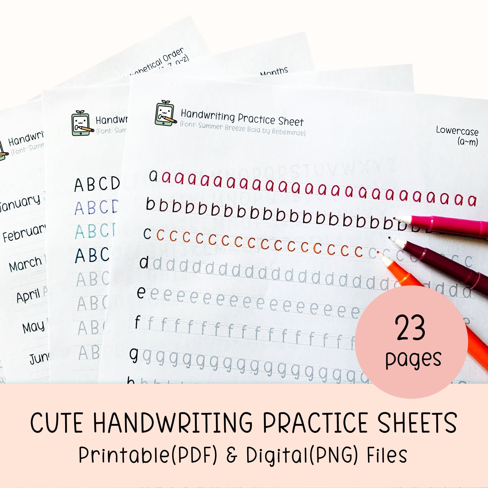 Printable Cute Handwriting Practice Sheets Printable Form Templates 
