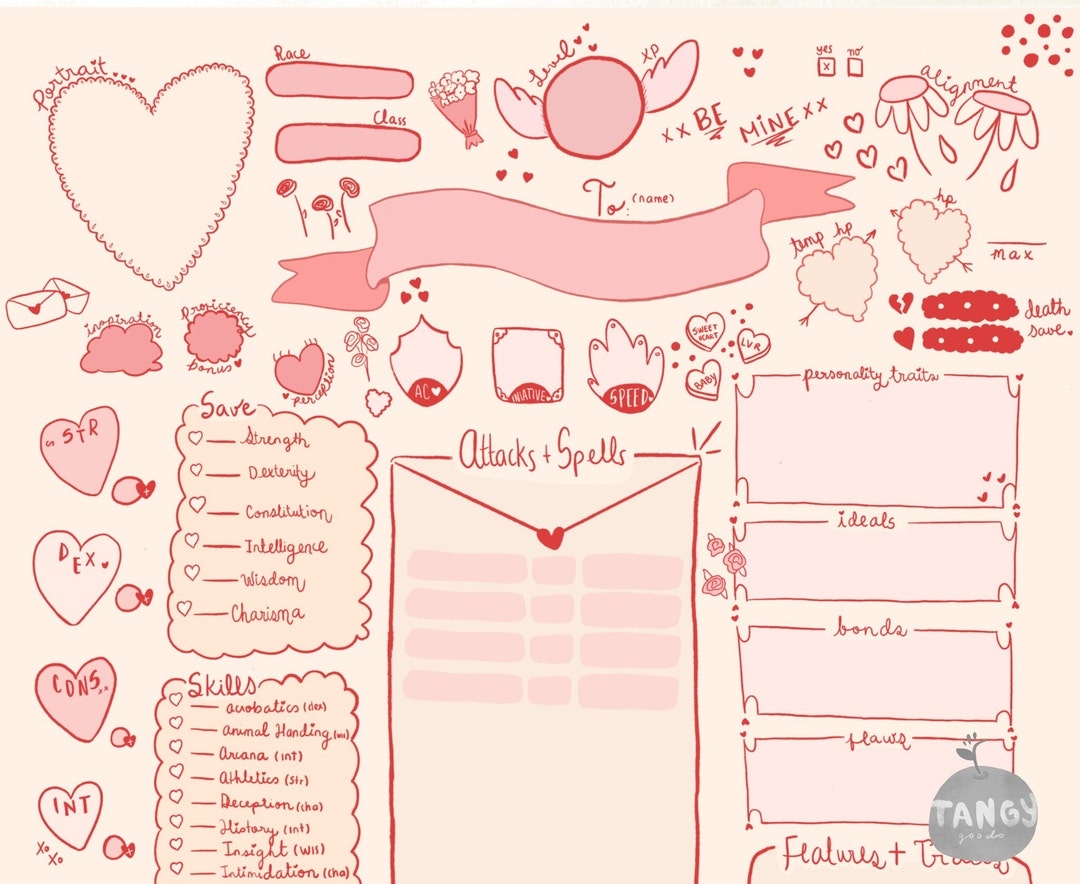 Printable D D Character Sheet NBKomputer