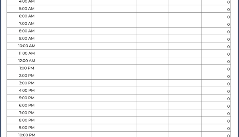 Printable Daily Time Sheet PDF An Essential Tool For Accurate Time