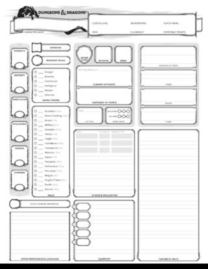 Printable Dnd 5e Character Sheet Vrogue co