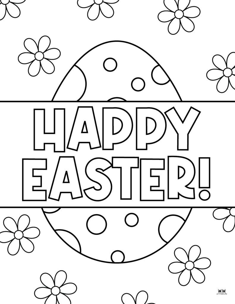 Printable Easter Coloring Page Happy Easter 9 Easter Coloring Pages