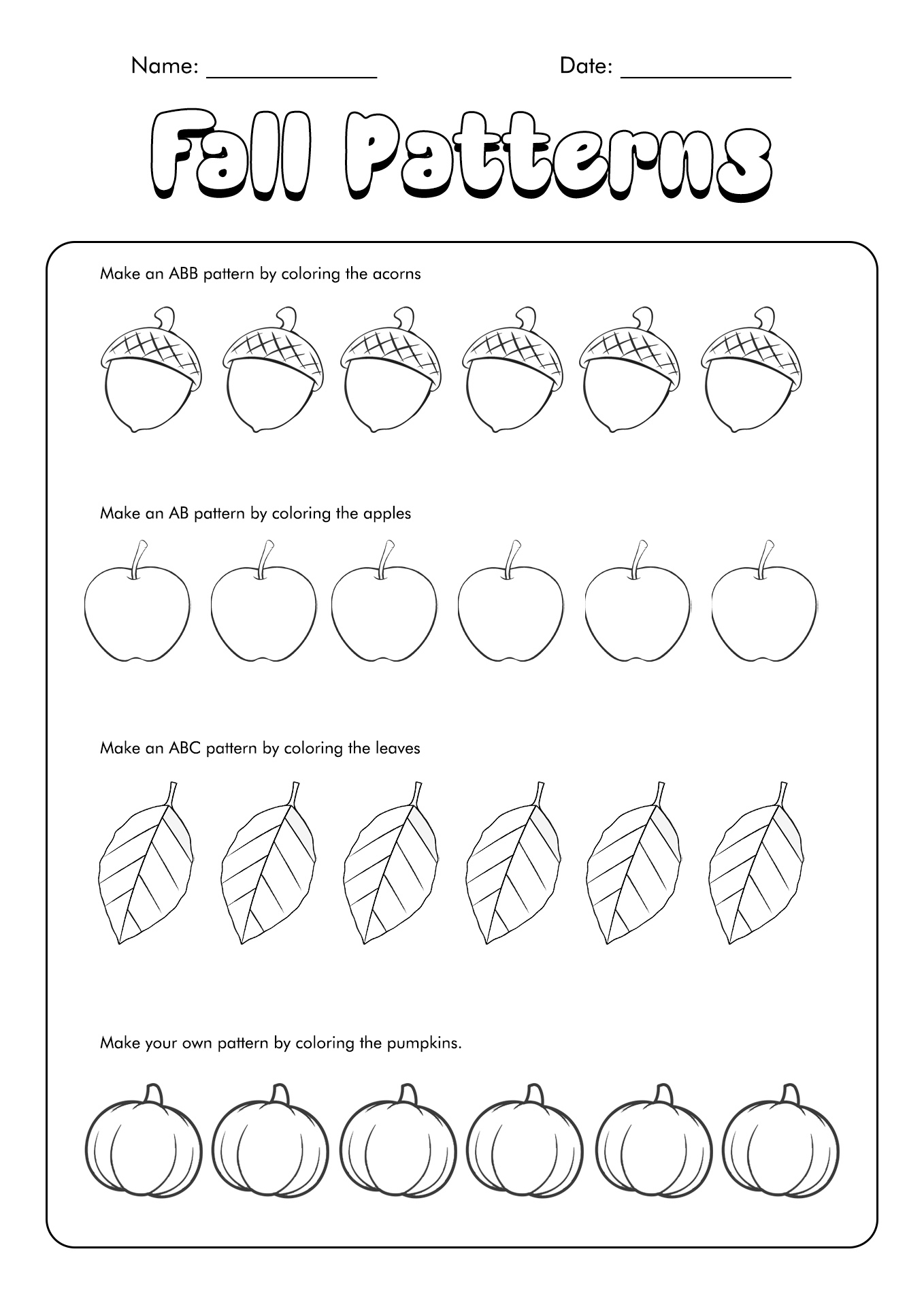 Printable Fall Activity Sheets Printable Calendars AT A GLANCE