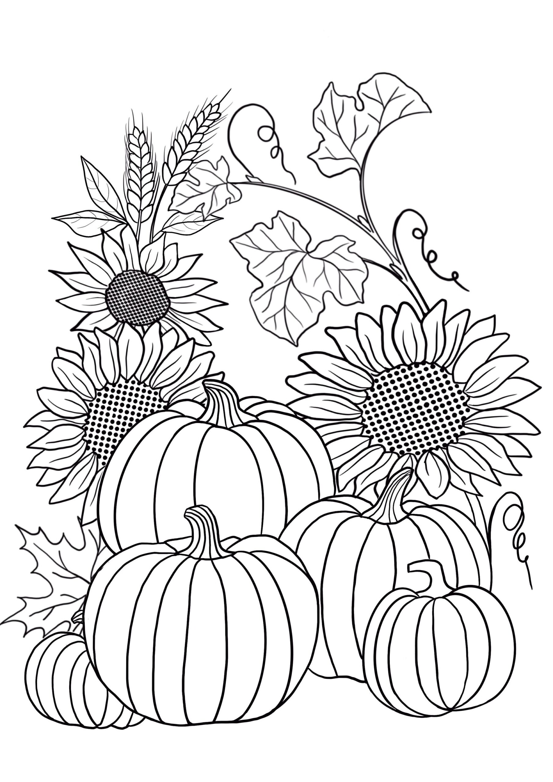 Printable Fall Coloring Sheets Coloring Pages Adult Coloring Pages Kids 