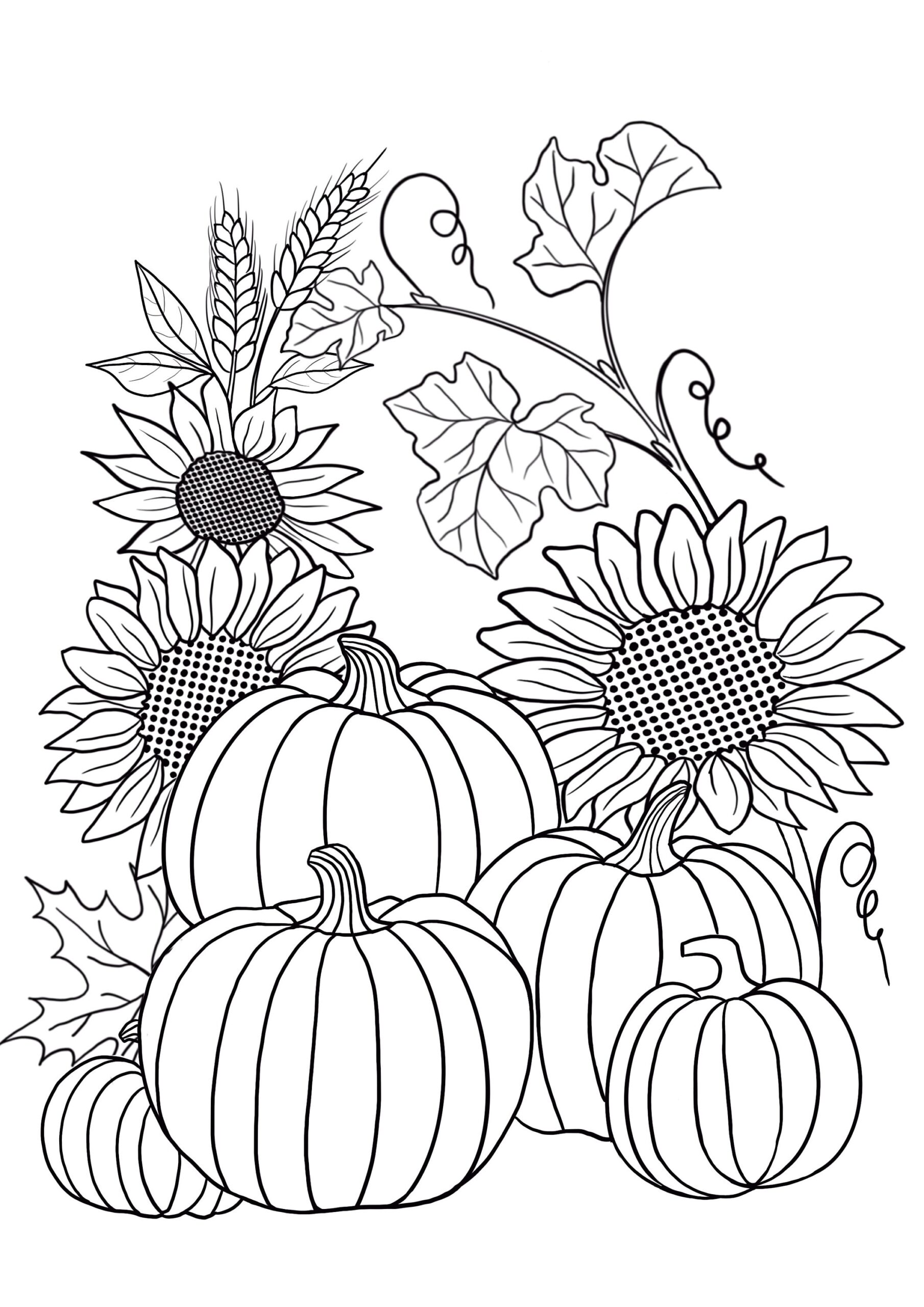 Printable Fall Coloring Sheets Coloring Pages Adult Coloring Pages Kids 