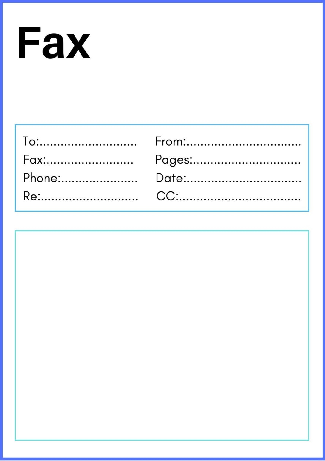 Printable Fax Cover Sheet Printable Online