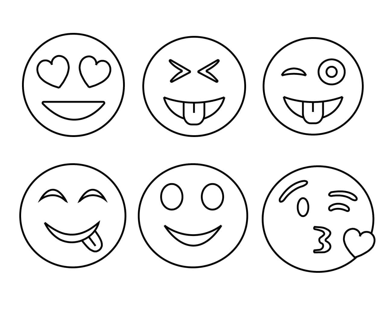 Printable Full Page Emoji Color Sheets Free Coloring Sheet Printables
